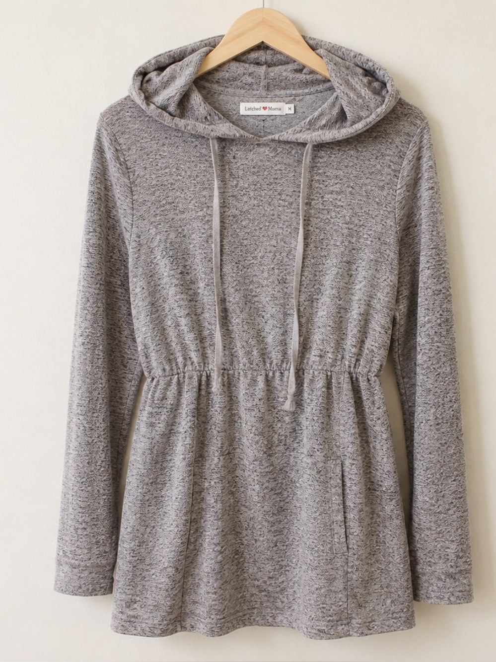Latched Mama M Nursing Hoodie Tunic Gray/pink
Maternity Breastfeeding Top